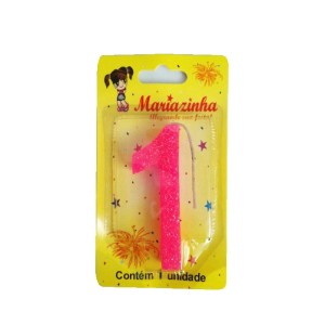 MARIAZINHA VELA SUPER BRILHO 1 ROSA C/10