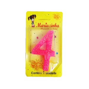 MARIAZINHA VELA SUPER BRILHO N4 ROSA C/10