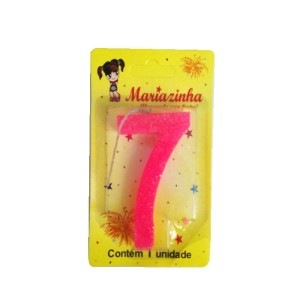 MARIAZINHA VELA SUPER BRILHO N7 ROSA C/10
