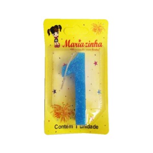 MARIAZINHA VELA SUPER BRINHO 1 AZUL C/10