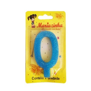 MARIAZINHA VELA SUPER BRILHO N0 AZUL C/10