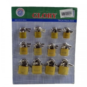 CADEADO 20MM/25MM/32MM PCT C/12 UNID 20253 GLORY