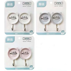 EM GANCHO ADESIVO  GATO C/2 EM9660