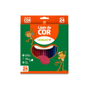 LAPIS DE COR RESINA SEXTAVADO 24 CORES