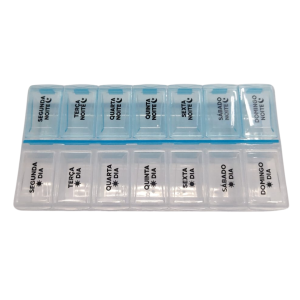 PORTA-COMPRIMIDO EM POLICLORETO DE VINILA 14/COMPARTIMENTOS REF. MED0019