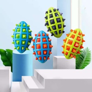 BRINQUEDO DE BORRACHA BOLA  DE FUTEBOL AMERICANO C/ESPINHO ZN0084